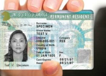 Muestra de una Tarjeta de Residente Permanente, también conocida como Green Card o Tarjeta Verde, expedida por el Servicio de Ciudadanía e Inmigración de Estados Unidos. (Fuente externa)